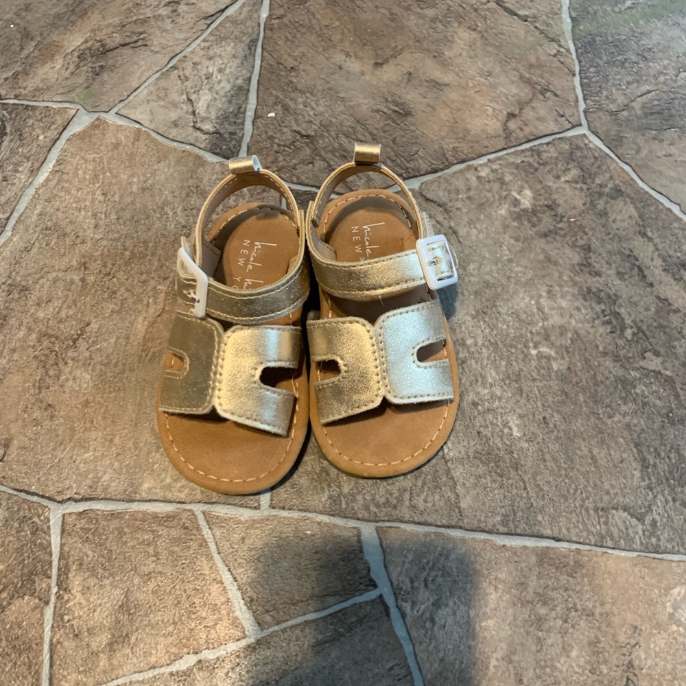 Metallic Gold Kids Sandals